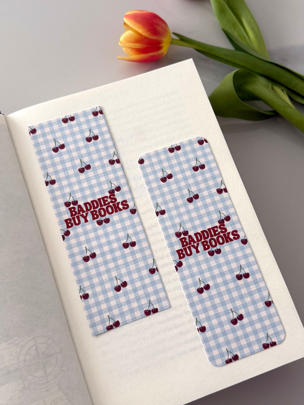 Baddies Buy Books Cherries Bookmarks