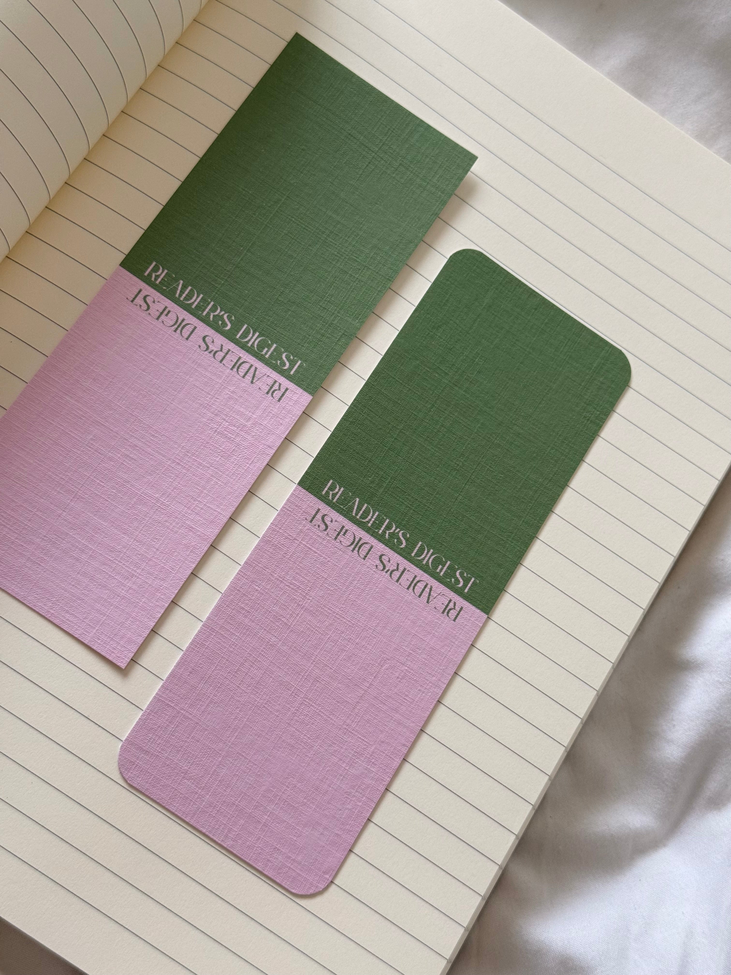 Strawberry Matcha Colourblock Bookmark