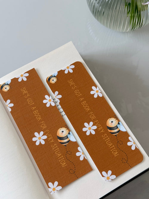 Bumblebee Floral Bookmark