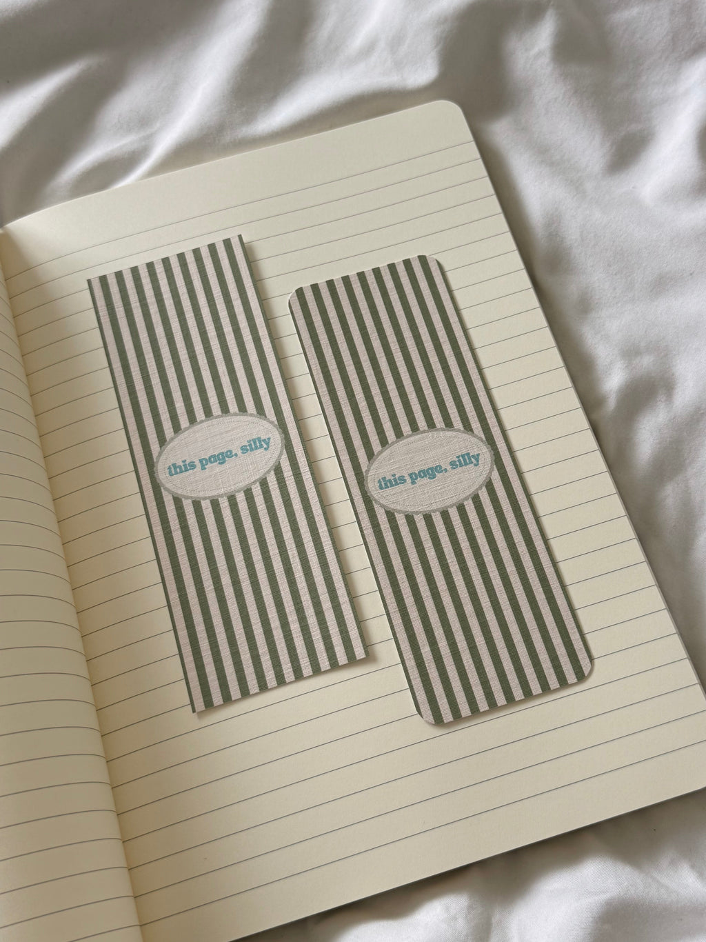 This Page Green Stripe Bookmark