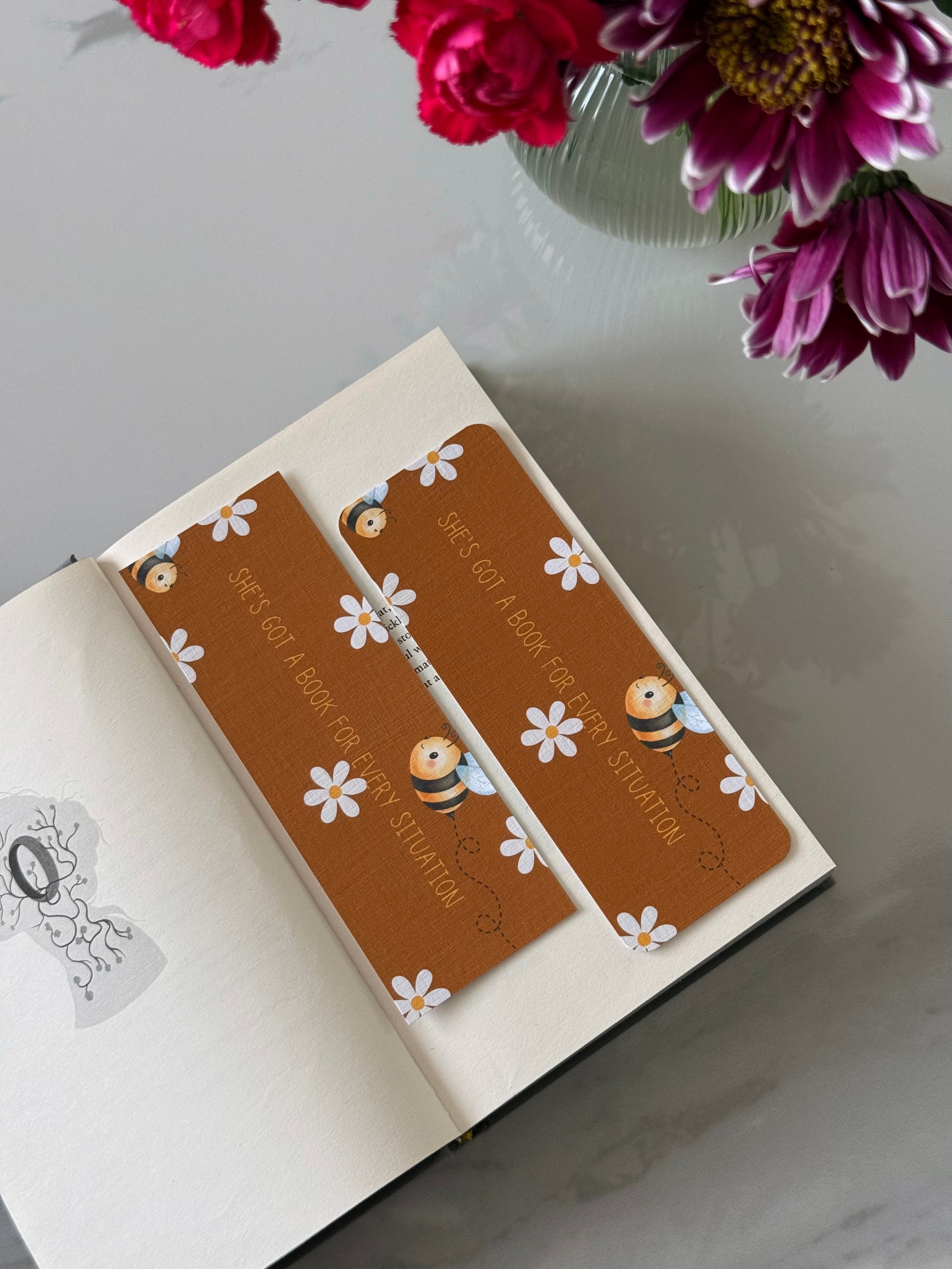 Bumblebee Floral Bookmark